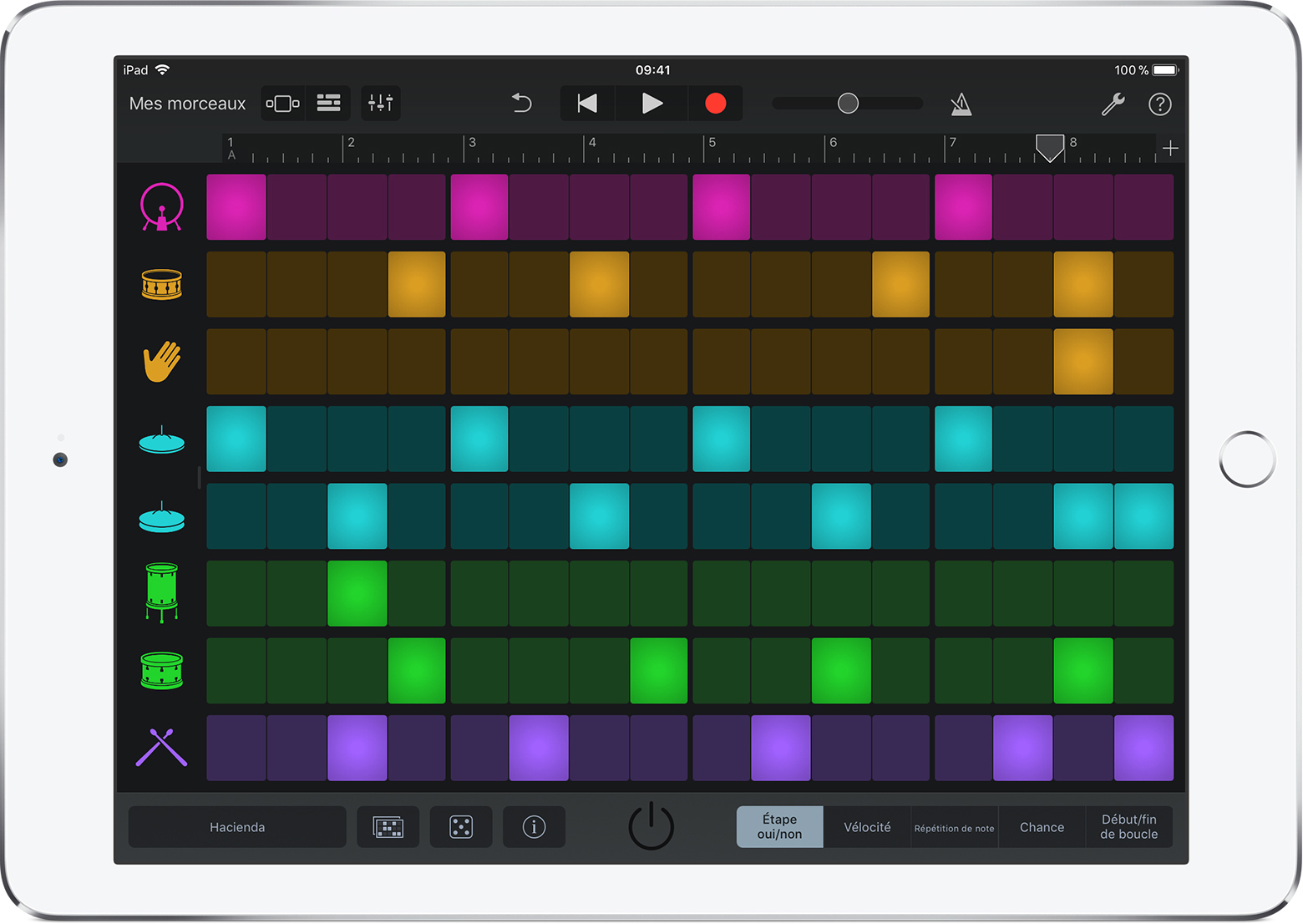 ipad-ios-garageband-beat-sequencer