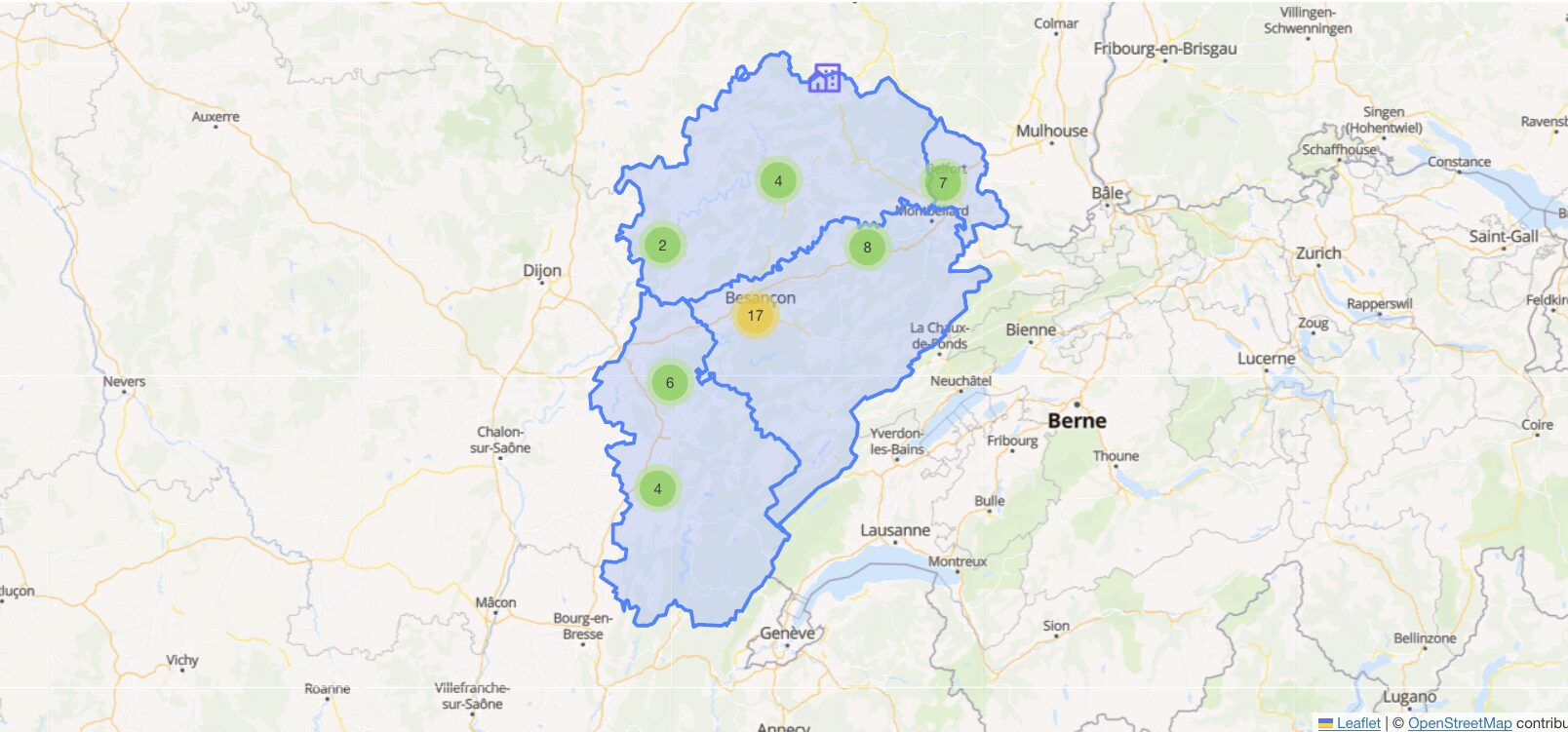 Aperçu de la carte académique des dispositifs, parcours et enseignements musicaux